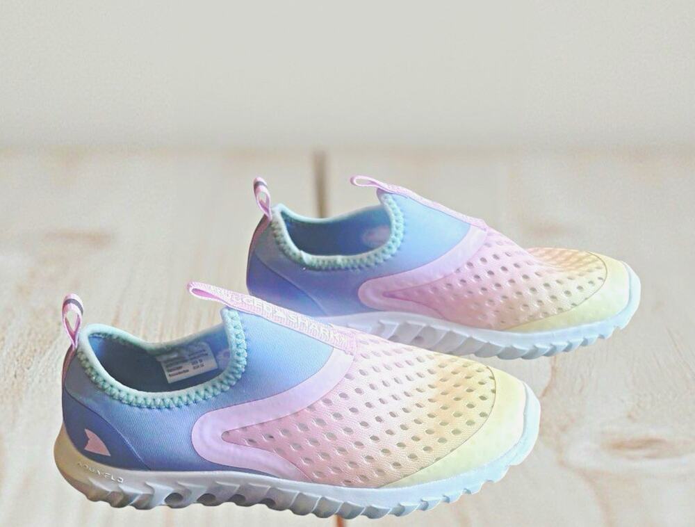 Rugged Shark Kids Slip-On Athletic Shoes Multicolor Fabric Rubber US 12 EU 30
